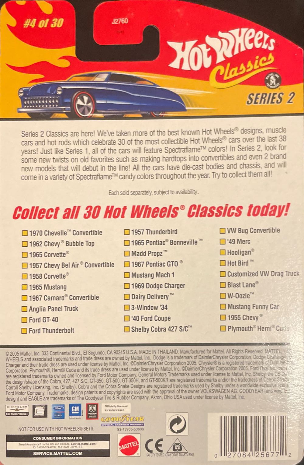 Hotwheels 2005 Classics Series 2 - Hotwheels Classic Series 2 toy car collectible - Main Image 2
