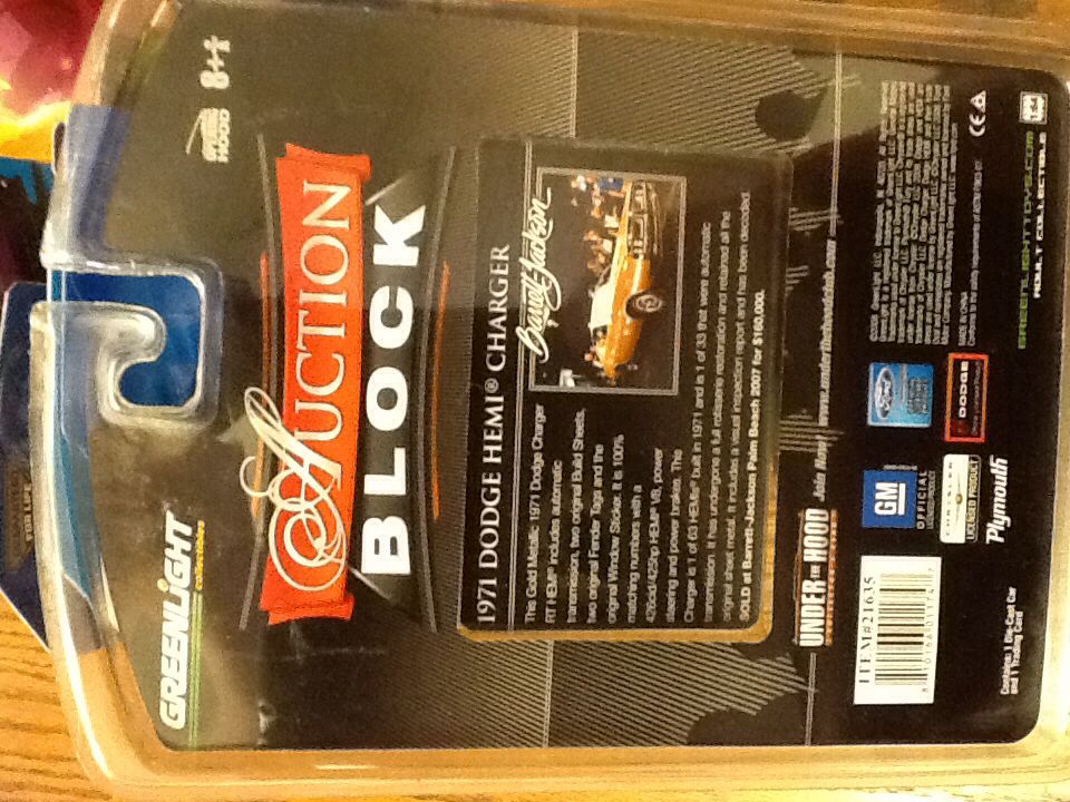 1971 Dodge Hemi Charger - Auction Block toy car collectible - Main Image 2