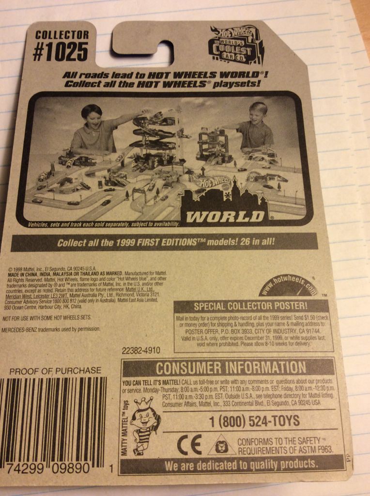 Mercedes SLK - 1998 Mainline toy car collectible - Main Image 2