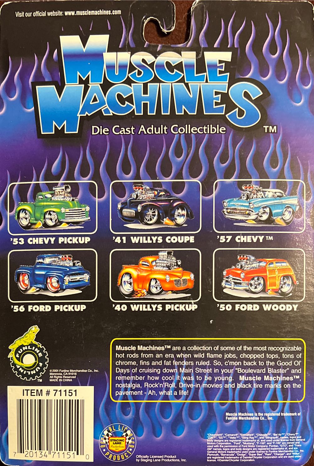 Muscle Machines 2001 - Hot Rods toy car collectible - Main Image 2