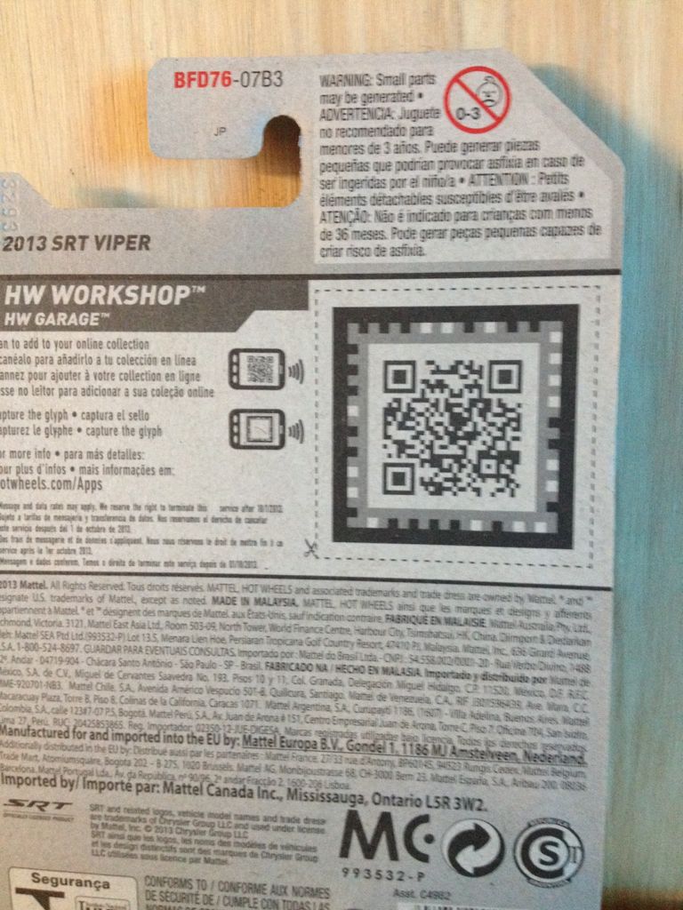 2013 SRT VIPER - HW Garage toy car collectible - Main Image 2