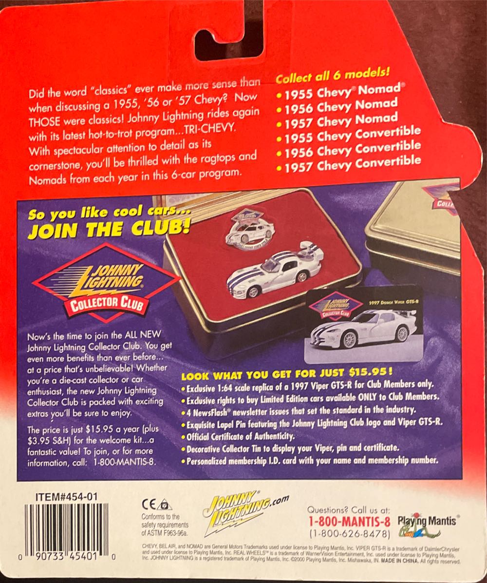 Johnny Lightning 2000 Tri-City - Tri-chevy toy car collectible - Main Image 2