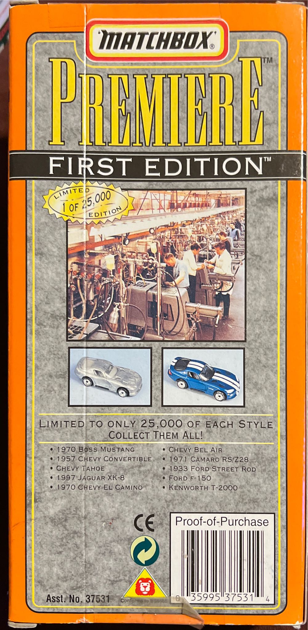 Matchbox 1997 Premier First Edition - Premiere First Edition toy car collectible - Main Image 2