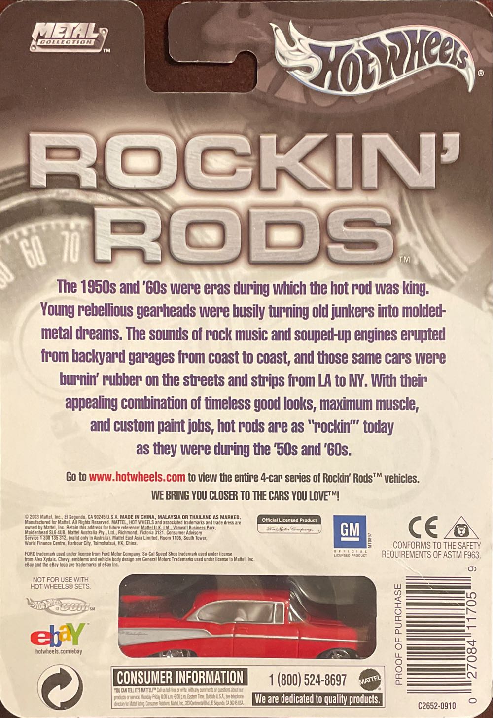 Hotwheels 2003 Rockin Rods - Rockin Rods toy car collectible - Main Image 2
