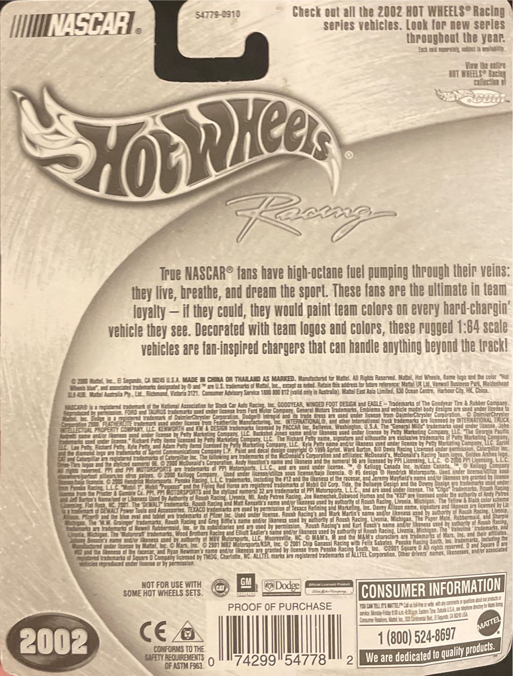 Hotwheels 2002 Racing - HW Racing toy car collectible - Main Image 2