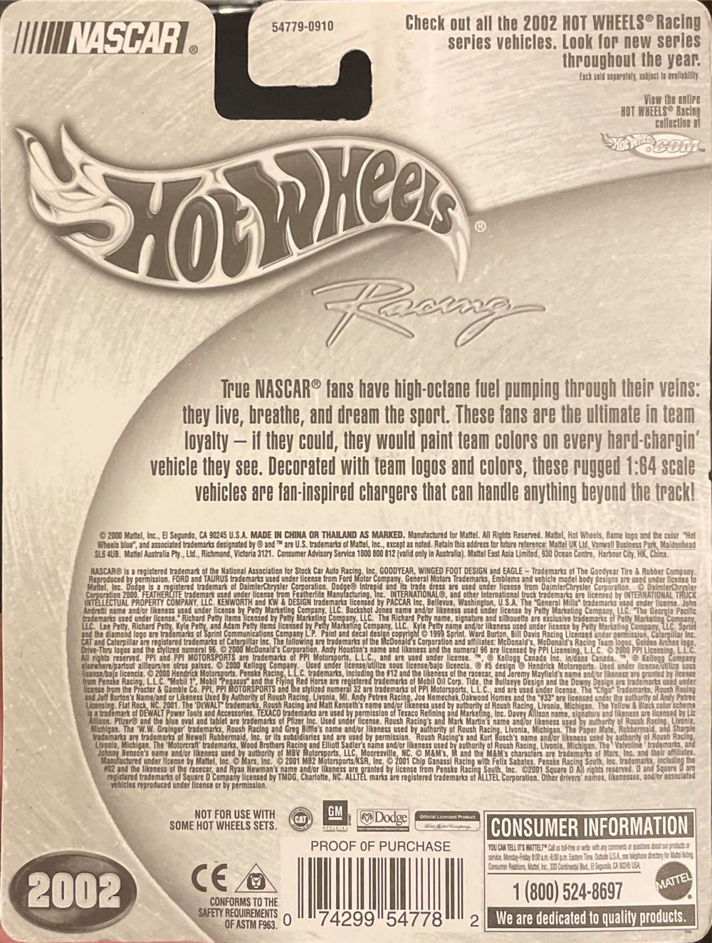 Hotwheels 2002 Racing - HW Racing toy car collectible - Main Image 2