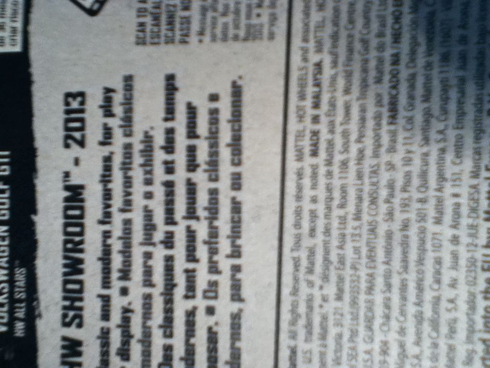 Loose Volkswagen Golf Gti - 2013 HW Showroom toy car collectible - Main Image 2