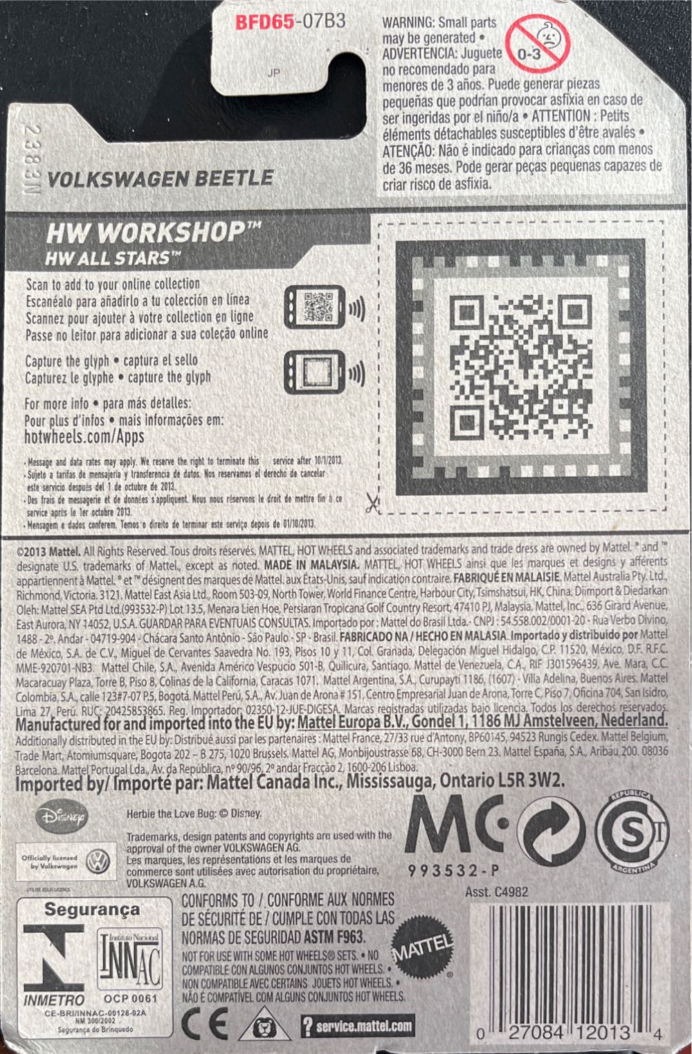 Volkswagen Beetle - 2014 HW Workshop toy car collectible - Main Image 2