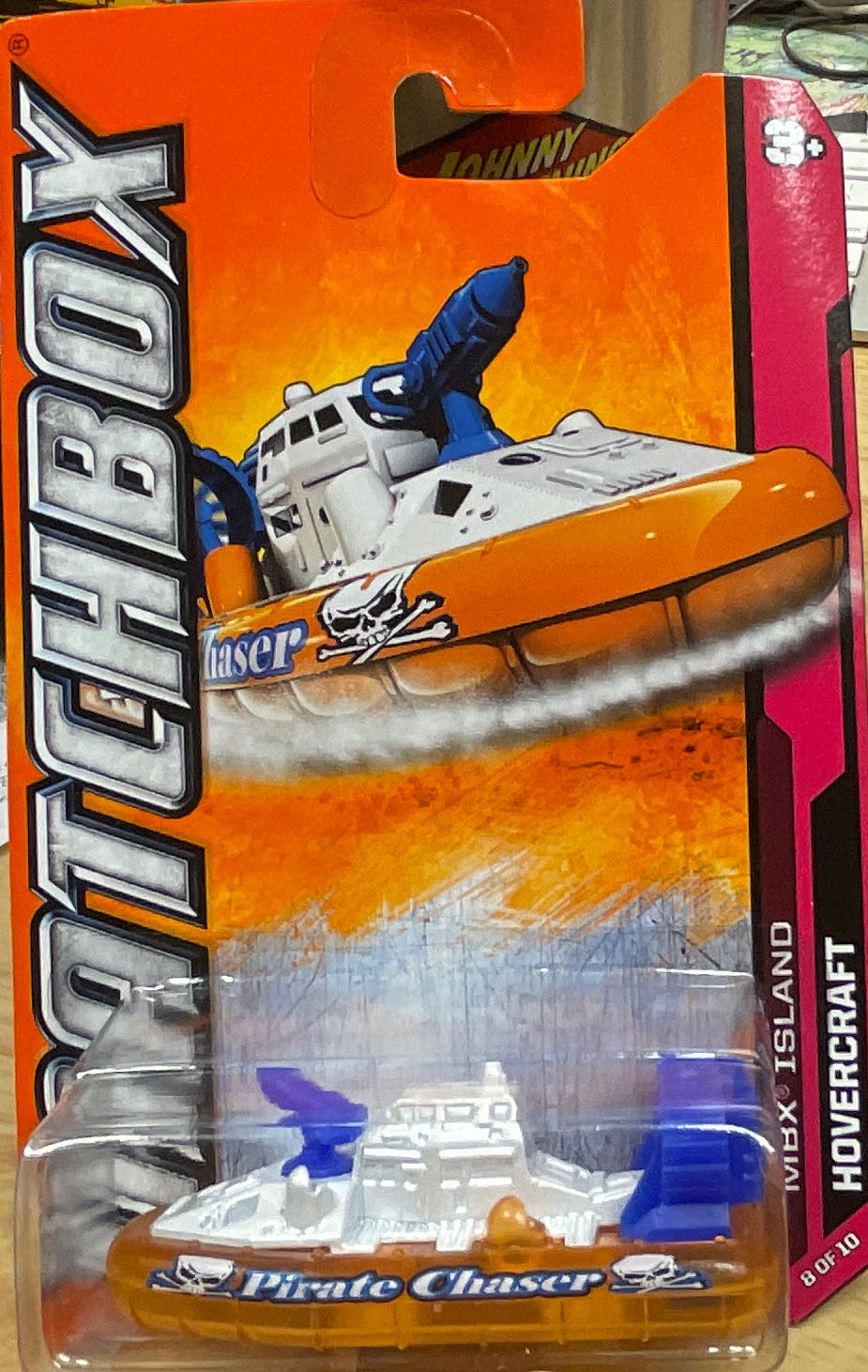 *’Hovercraft’, Clear Orange & Pearl White, ’Pirate Chaser’ - Matchbox: MBX Island toy car collectible - Main Image 2