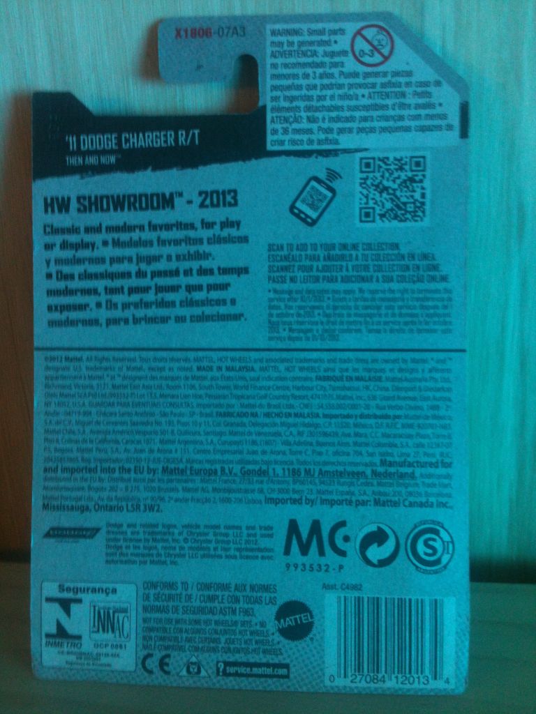 ’11 Dodge Charger R/T - HW Showroom - Then And Now toy car collectible - Main Image 2