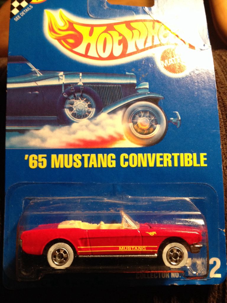 65 Mustang Convertable - Blue Card toy car collectible - Main Image 1