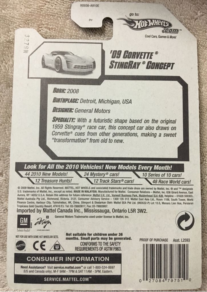 2009 Corvette Stingray Concept - 2010 New Models toy car collectible - Main Image 2