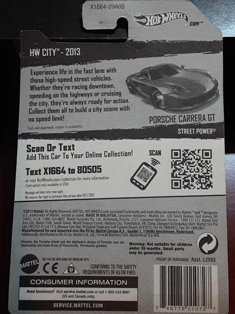 Porsche Carrera GT - Street Power toy car collectible - Main Image 2