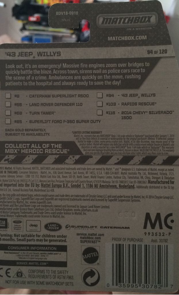 Matchbox 43 Jeep Willy’s - MBX Explorers toy car collectible - Main Image 2