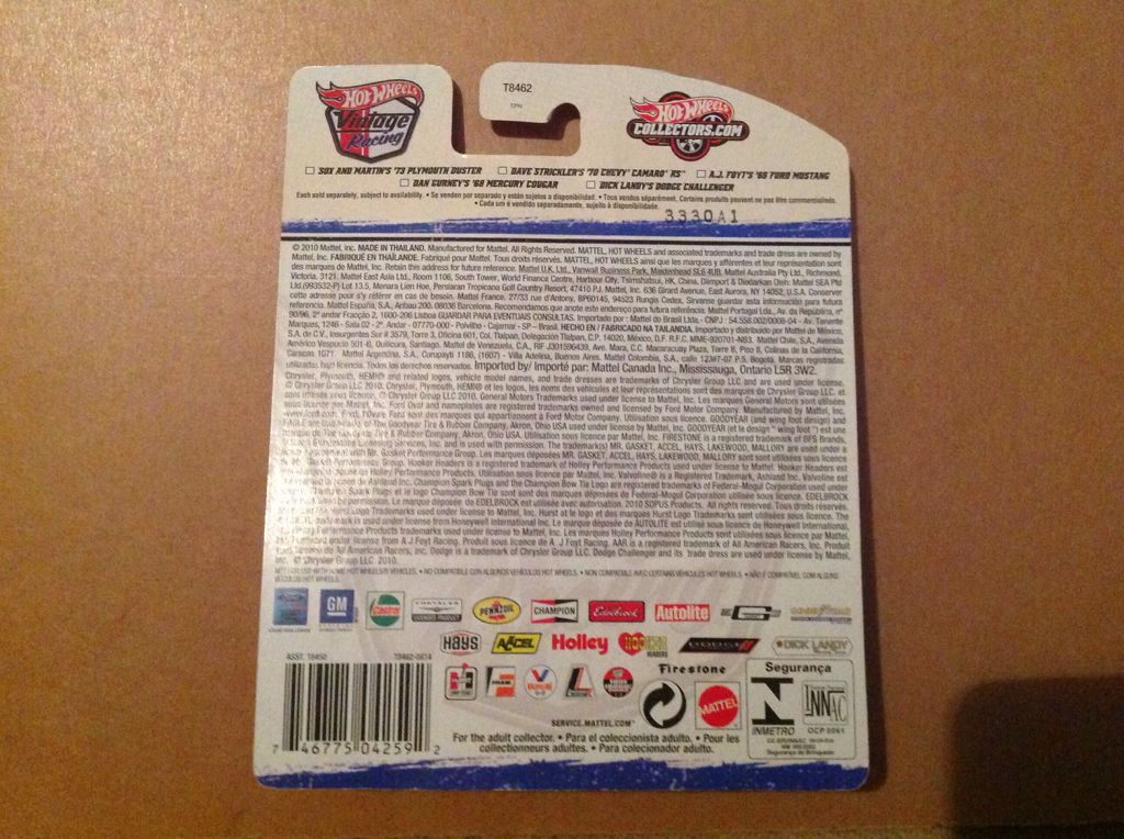 Dave Strickler’s ’70 Chevy Camaro RS - Hot Wheel Vintage Racing toy car collectible - Main Image 2