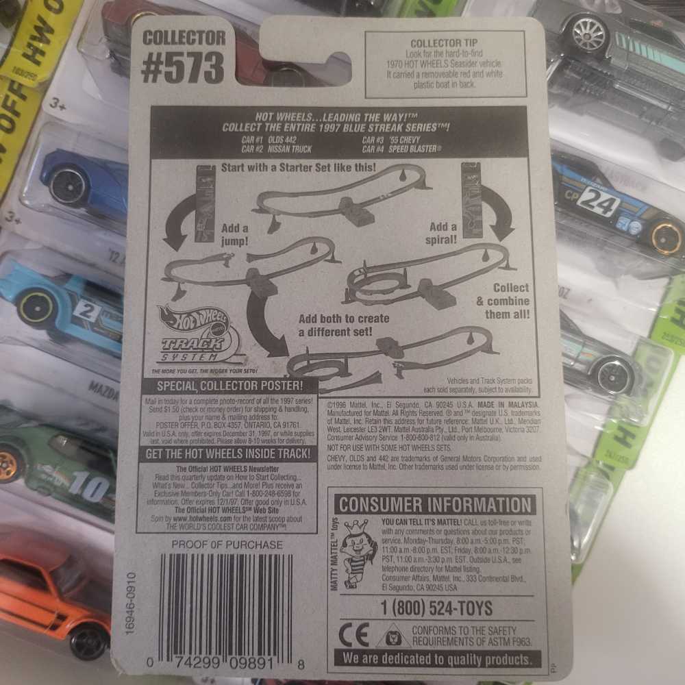 1/4 Olds 442 - 1997 - HW Blue Streak Series™️ toy car collectible - Main Image 2