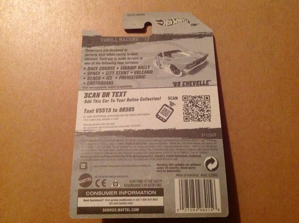 ’69 Chevelle - Thrill Racers- Ice 2012 toy car collectible - Main Image 2