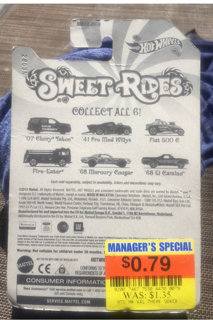 Fiat 500 C - Sweet Rides toy car collectible - Main Image 2