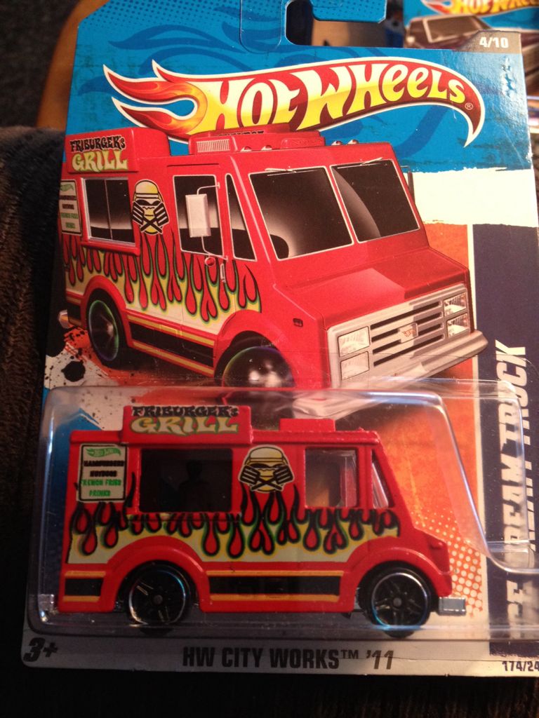 Ice Cream Truck - HW City Works toy car collectible - Main Image 1