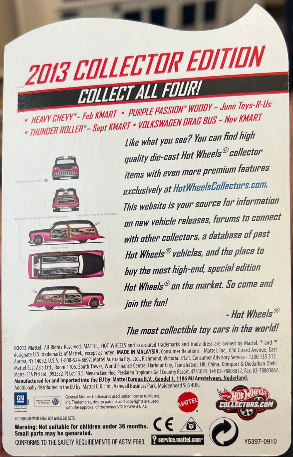 Purple Passion Woody (Mail In) (RLC) - 2013 Mail In ( Toys R Us ) toy car collectible - Main Image 3