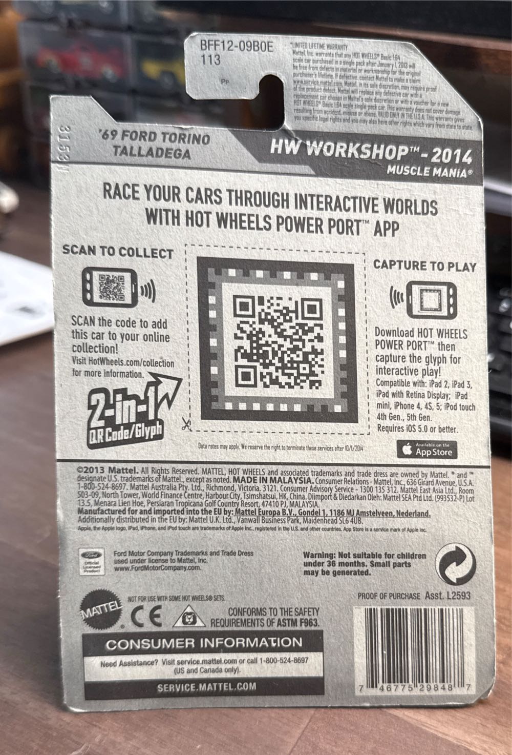 ’69 Ford Torino Talladega - 2014 HW Workshop toy car collectible - Main Image 3