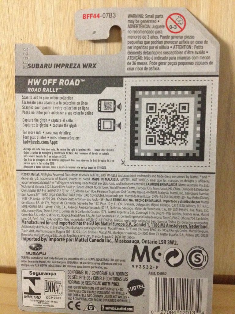 Subaru Impreza WRX - HW Off Road Rally toy car collectible - Main Image 2