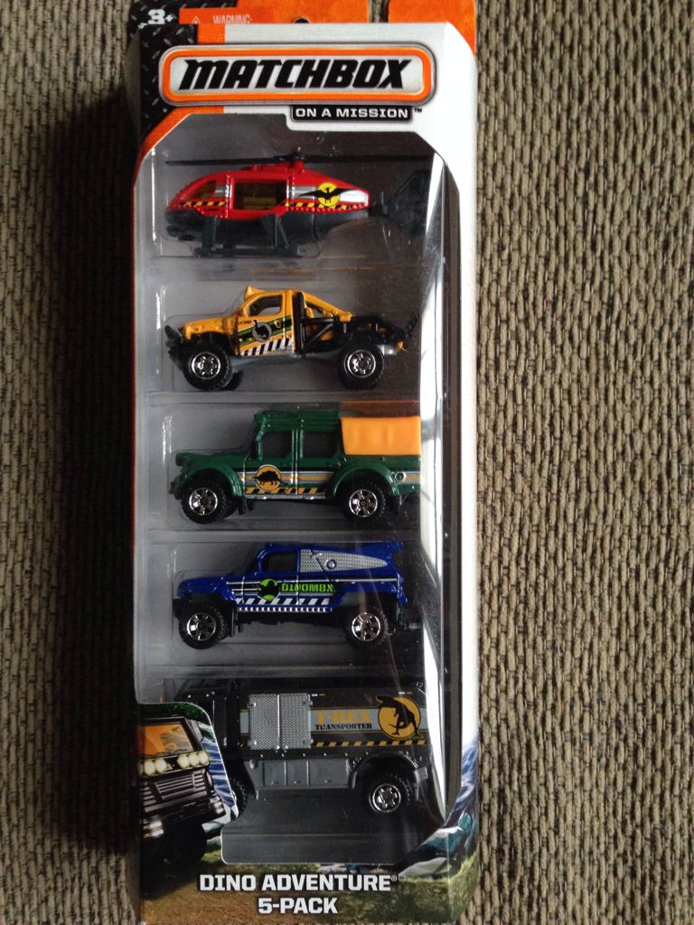 Matchbox Dino Adventure 5-Pack  toy car collectible - Main Image 1