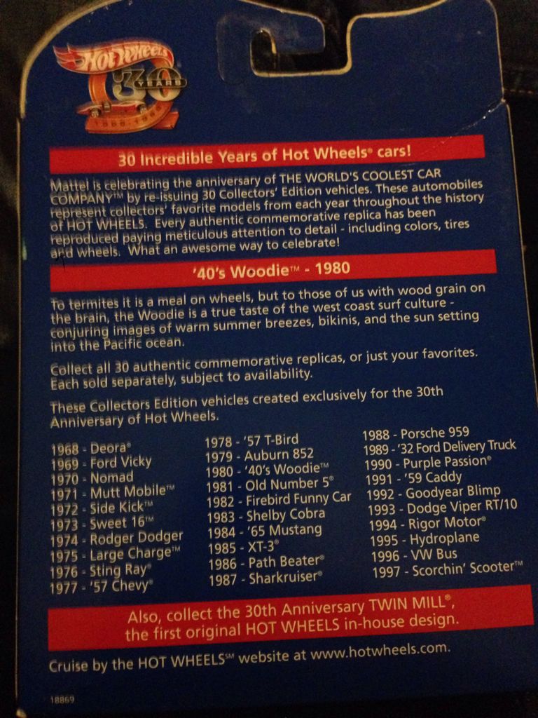 ‘40s Woodie - 30th Anniversary toy car collectible - Main Image 2