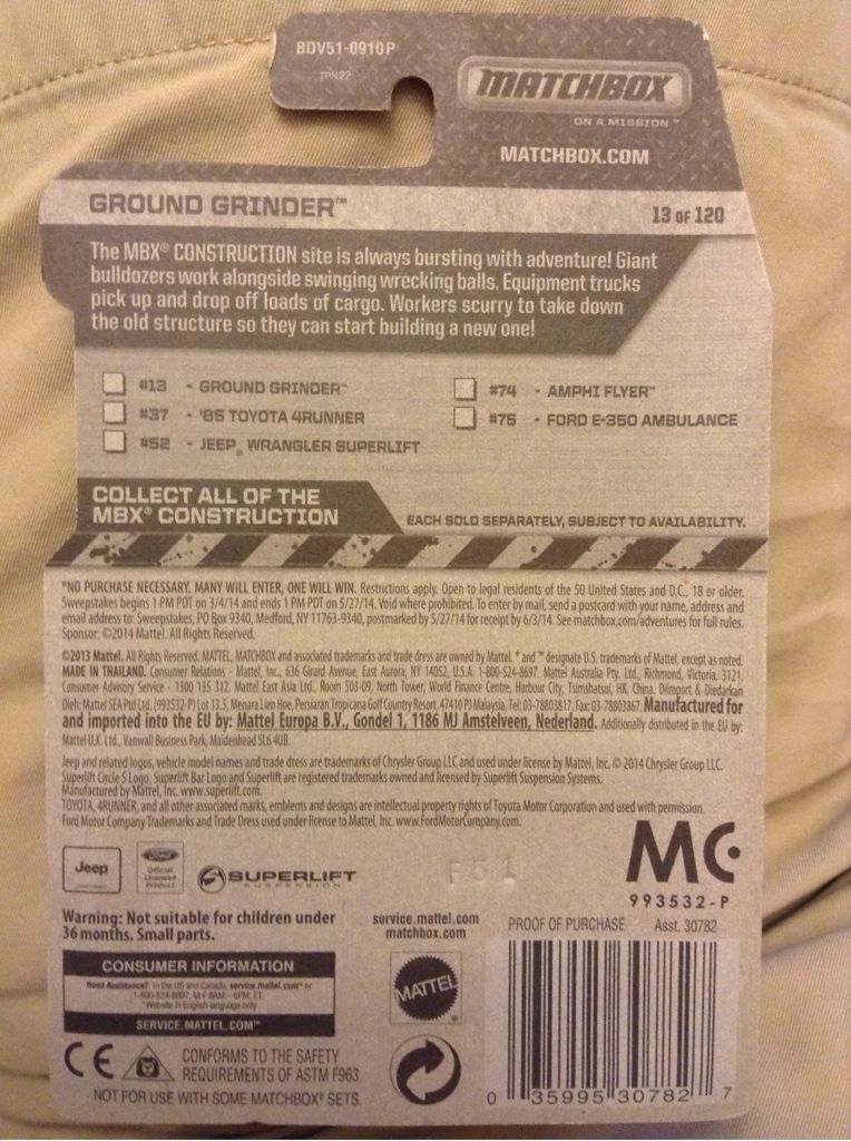 Ground Grinder - MBX Construction toy car collectible - Main Image 2