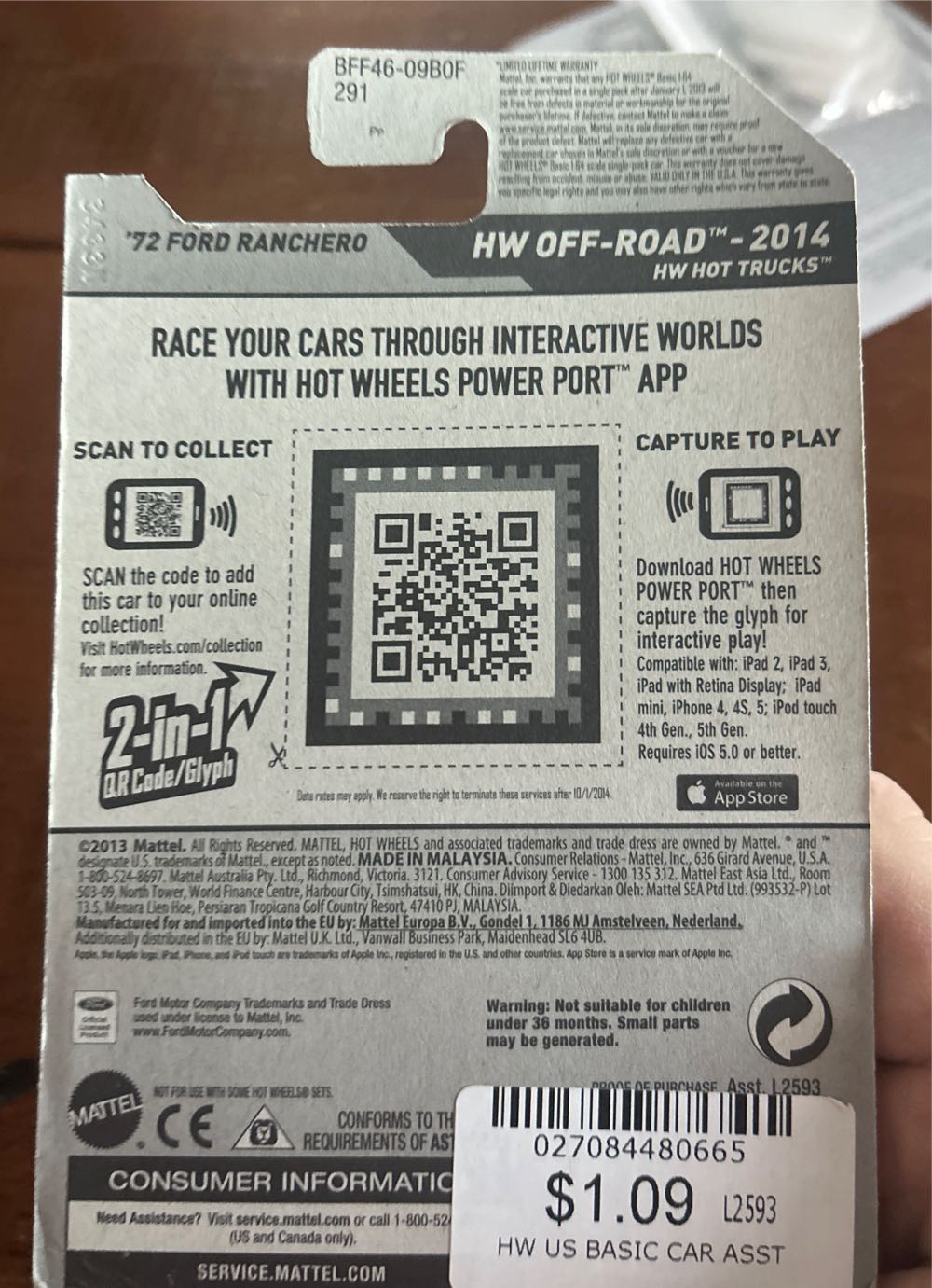 ’72 Ford Ranchero - 2014 HW Off-Road toy car collectible - Main Image 3