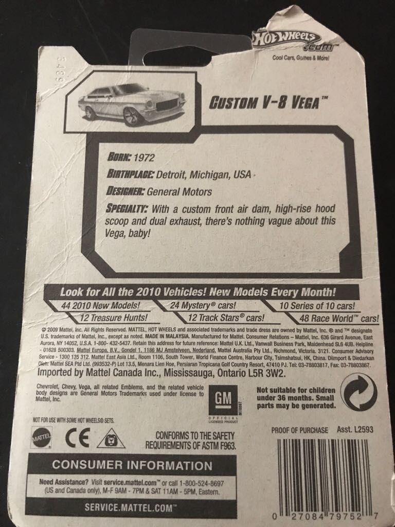 Custom V-8 Vega - Faster Than Ever toy car collectible - Main Image 2