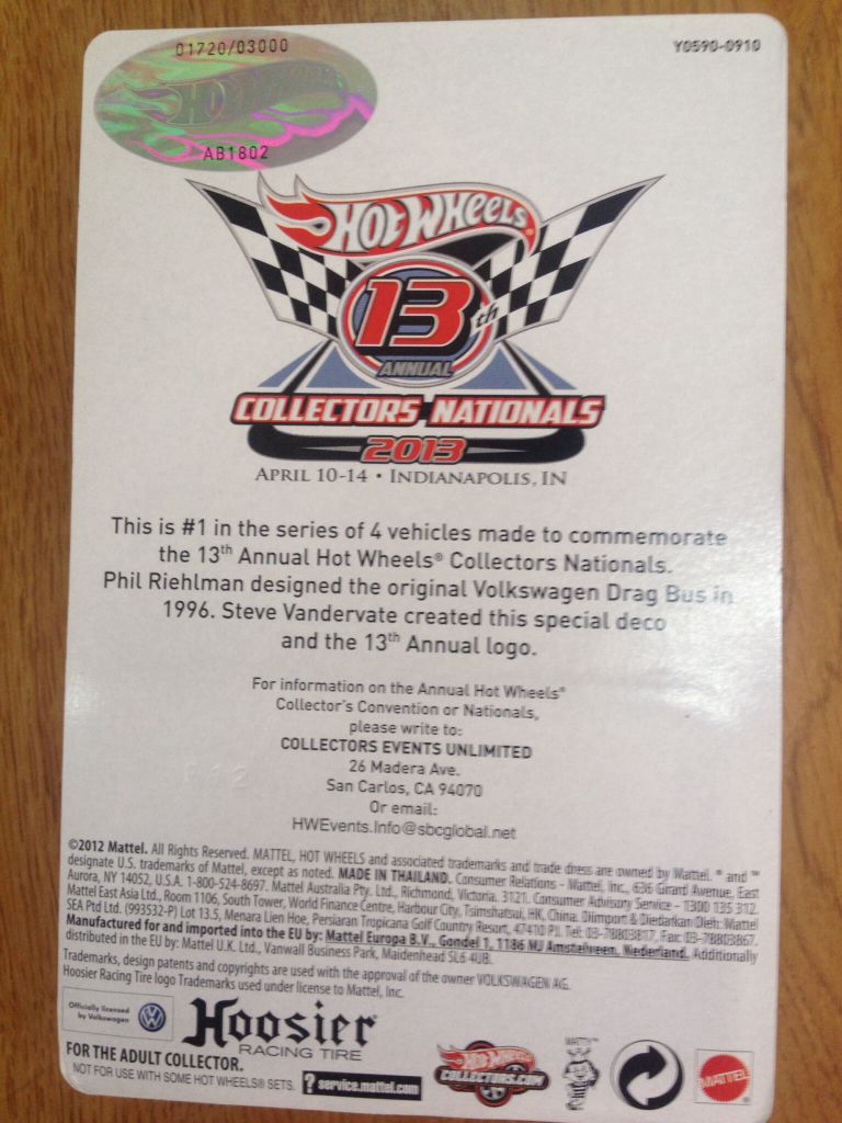 Volkswagen Drag Bus 13th Annual - Collectors toy car collectible - Main Image 2