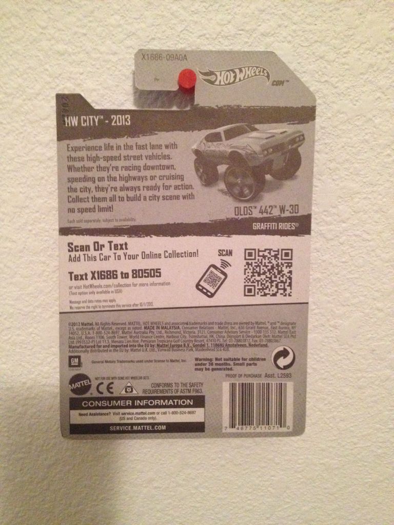 Olds 442 W30 - 2013 HW City toy car collectible - Main Image 2