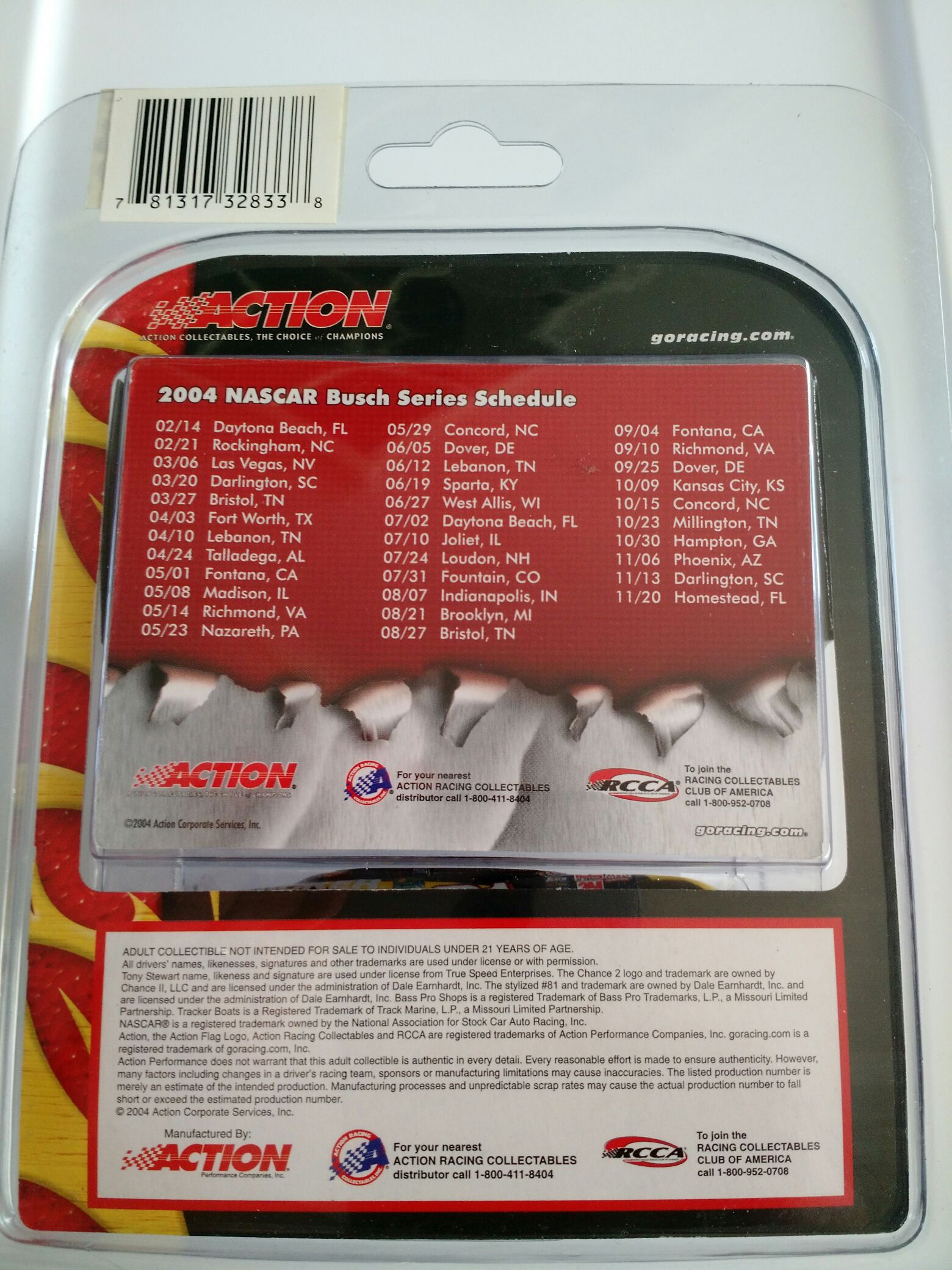 Tony Stewart Tracker Boats - NASCAR Busch Series toy car collectible - Main Image 2