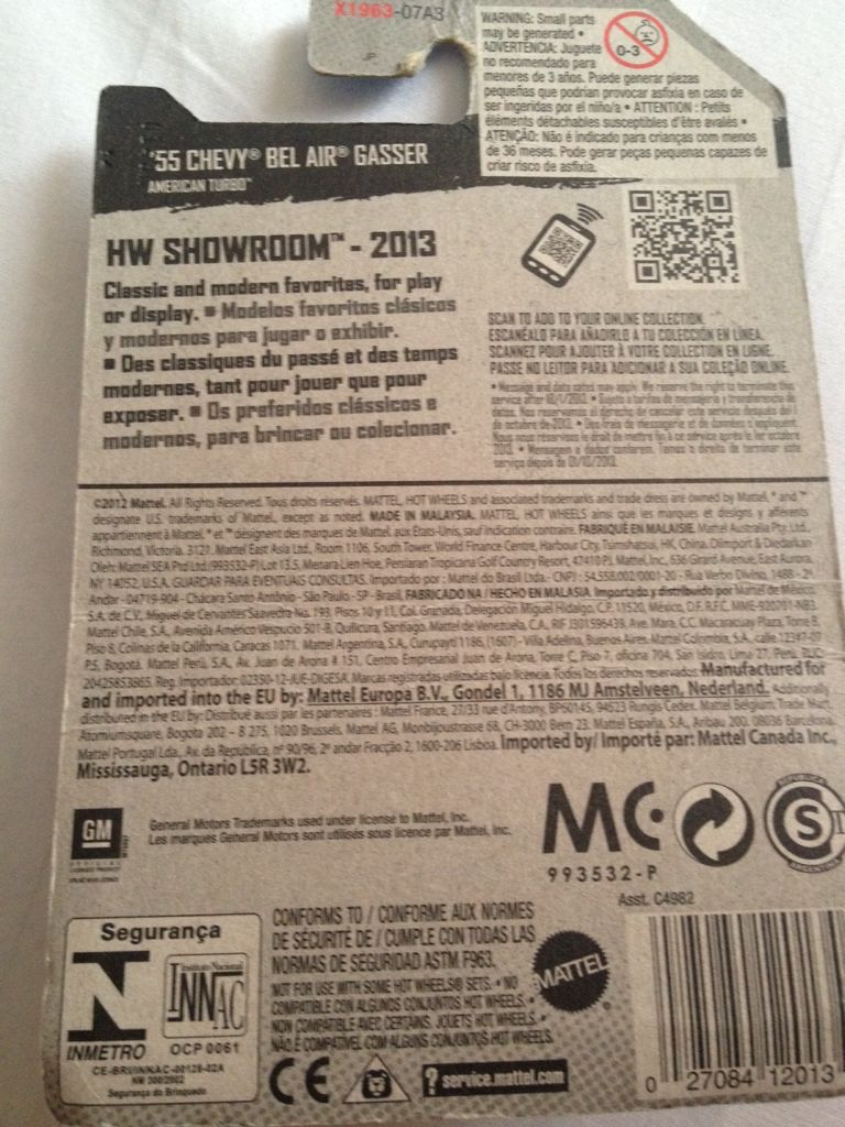 55 Chevy Bel Air 2013 - American Turbo toy car collectible - Main Image 2