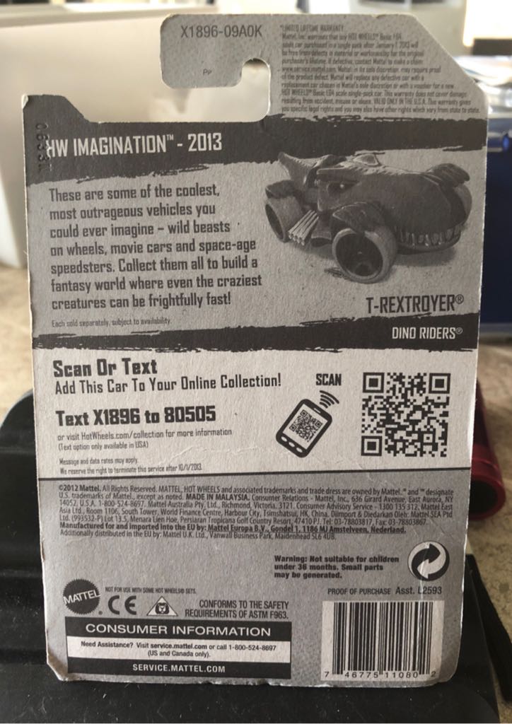 T-Rextroyer - HW Imagination toy car collectible - Main Image 2