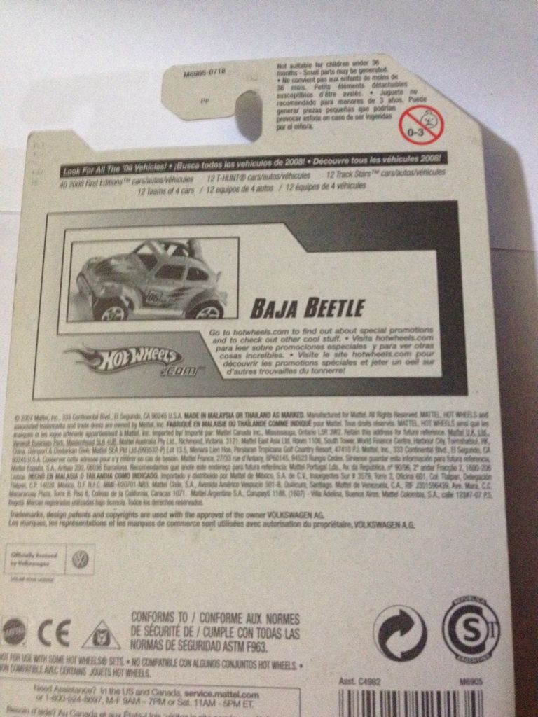 Volkswagen Baja Beetle 310 Red - Team: Volkswagen toy car collectible - Main Image 2