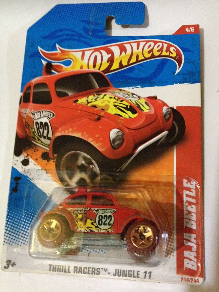 VW ‘11 Baja Beetle - Thrill Racers - Jungle ’11 toy car collectible - Main Image 1