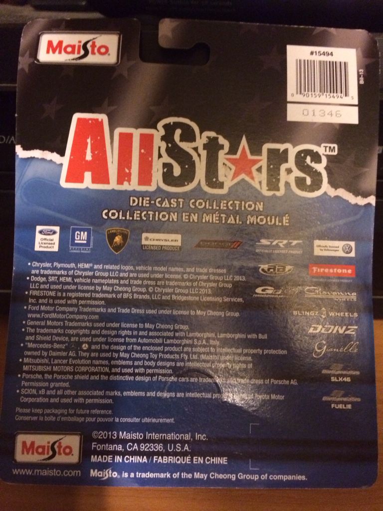 Maisto - AllStars toy car collectible - Main Image 2