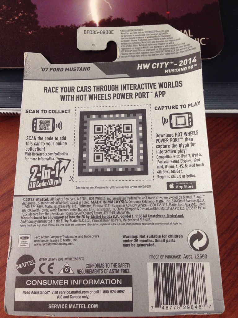 ’07 Ford Mustang - HW City Mustang 50th toy car collectible - Main Image 2