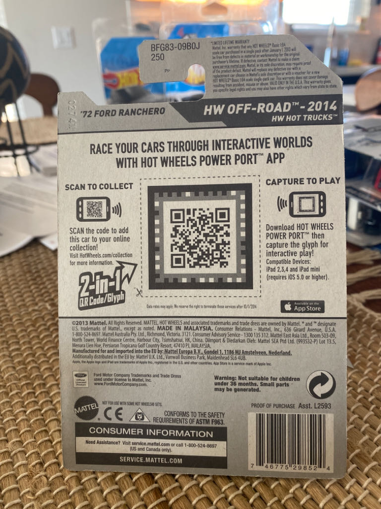 ’72 Ford Ranchero  - HW ARTCARS toy car collectible - Main Image 2