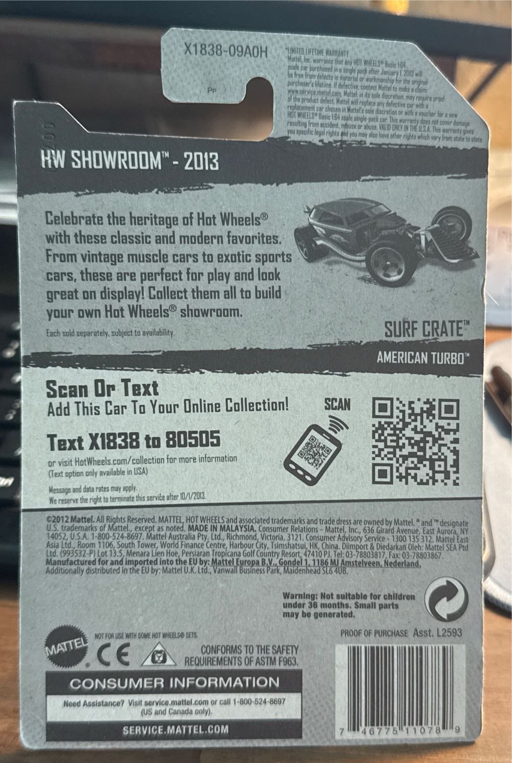 Surf Crate - ’13 HW Showroom toy car collectible - Main Image 2