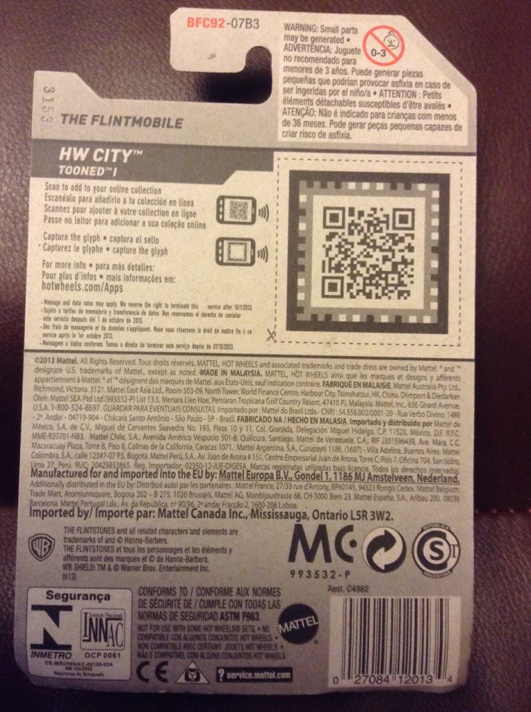 Flintmobile, The - HW City - Tooned I toy car collectible - Main Image 2