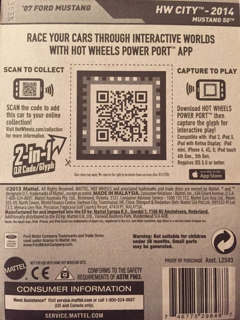 ’07 Ford Mustang - Mustang 50th toy car collectible - Main Image 2