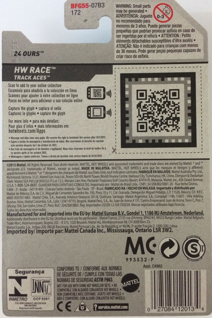 24 Ours - 2014 HW Race - Track Aces toy car collectible - Main Image 2