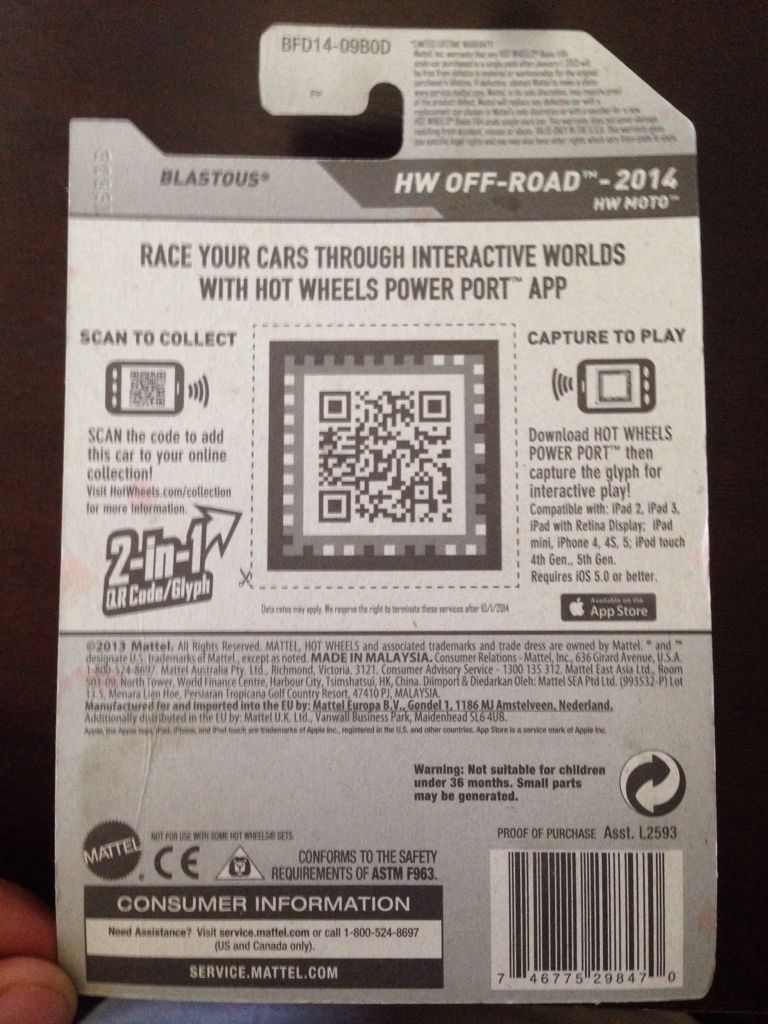 Blastous - 2014 - HW Off-Road - HW Moto toy car collectible - Main Image 2