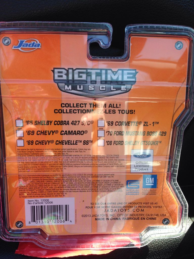 ’08 Ford Shelby GT500KR - Big Time Muscle toy car collectible - Main Image 2