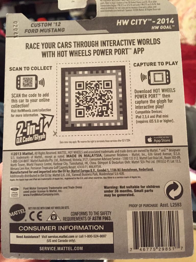 Custom ’12 Ford Mustang - HW Goal toy car collectible - Main Image 2