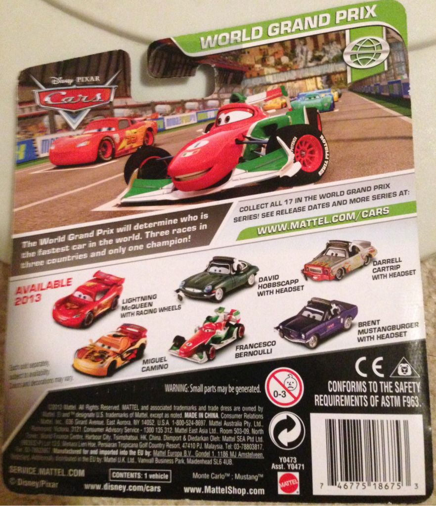 Brent Mustangburger With Headset - World Grand Prix toy car collectible - Main Image 2