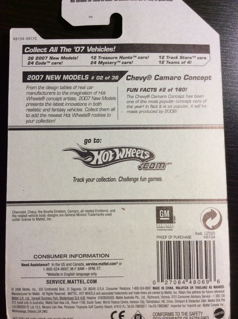 Chevy Camero Concept - 2007 New Models toy car collectible - Main Image 2